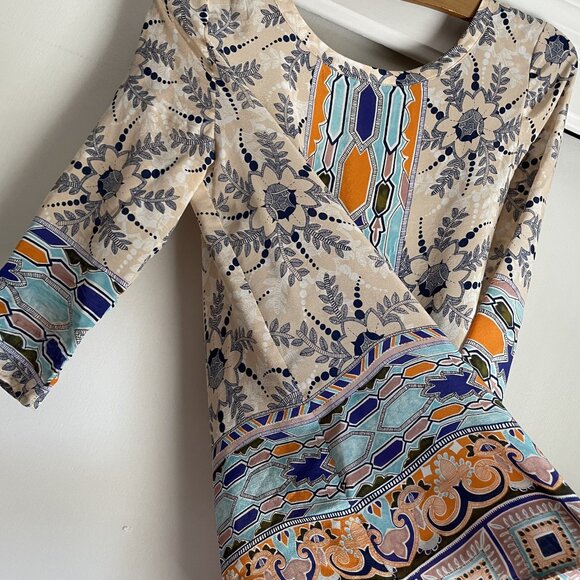 Maeve Anthropologie Sydney Silk Blouse Size 2 Button Down Floral Print Top XS - Picture 2 of 14